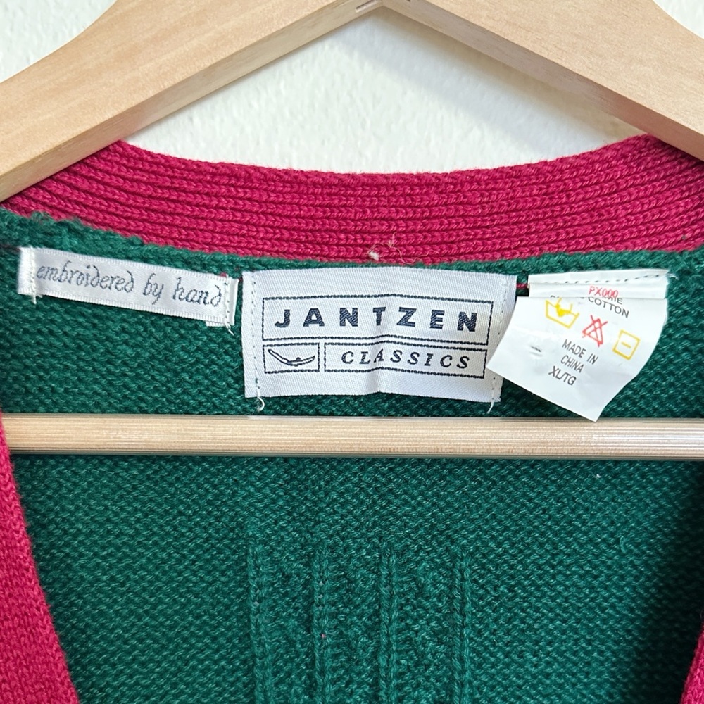 Vintage Patchwork Farmhouse Cardigan Sweater Cottagecore Apple Barn Sheep Knit - Picture 6 of 6